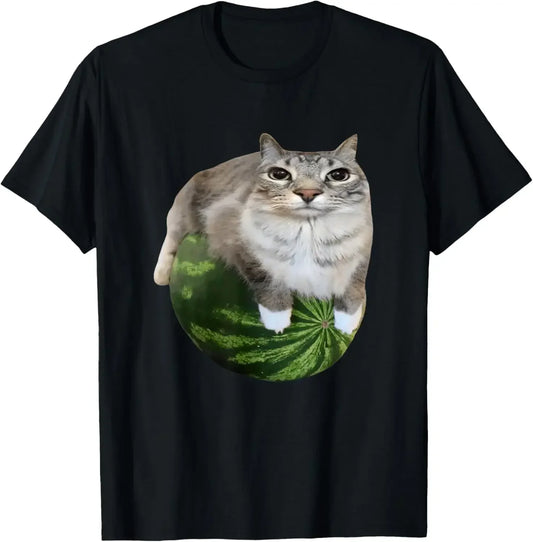 Watermelon Cat Silly Cat Meme T-Shirt